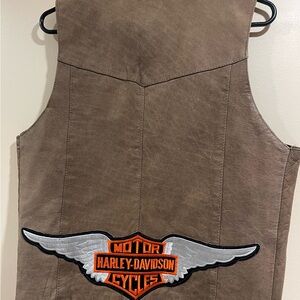 Men's Genuine Leather Vest - Brown Size 40 EUR Size L US for Men. With